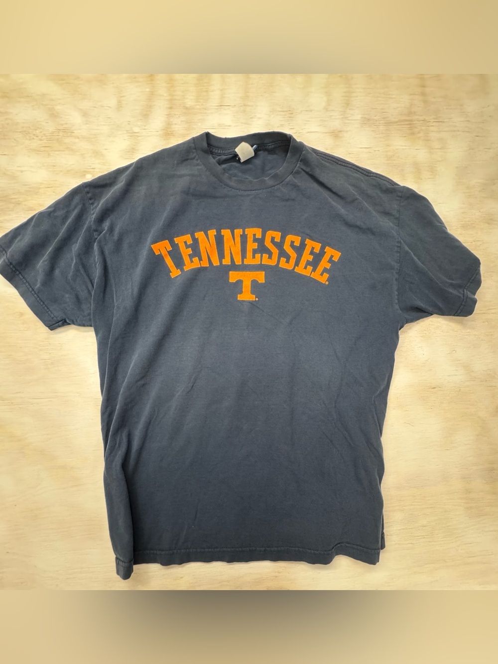 Y2K Champs Tennessee Arch Logo Men's T-Shirt - Navy with Orange Men’s Large